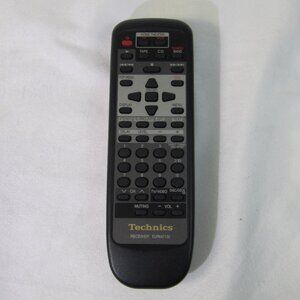 Technics EUR647130 Receiver Remote Control Black - OEM- Used - Tested - Works